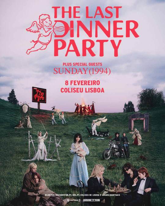 Cartaz: THE LAST DINNER PARTY ATUAM COLISEU DE LISBOA A 8 DE FEVEREIRO 2026
